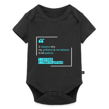 Jealous: 2 Reasons Why My Girlfriend - Baby Premium short-sleeve bodysuit - black - Front