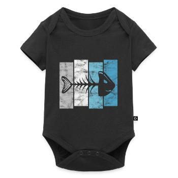 Fishbones for anglers, fishermen and children | Pisces - Baby Premium short-sleeve bodysuit - black - Front
