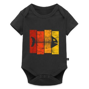 Fishbones for anglers, fishermen and children | Pisces - Baby Premium short-sleeve bodysuit - black - Front