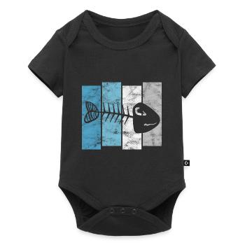Arêtes de poisson pour pêcheurs, pêcheurs et enfants | Poissons - Body à manches courtes Premium Bébé - noir - Devant
