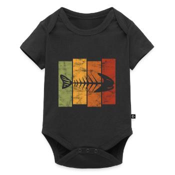 Fishbones for anglers, fishermen and children | Pisces - Baby Premium short-sleeve bodysuit - black - Front