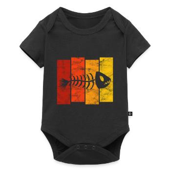 Fishbones for anglers, fishermen and children | Pisces - Baby Premium short-sleeve bodysuit - black - Front