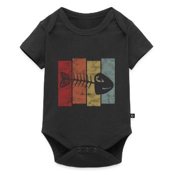 Fishbones for anglers, fishermen and children | Pisces - Baby Premium short-sleeve bodysuit - black - Front