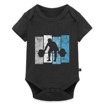 Musculation Bodybuilder GYM Fitnessstudio Retro - Body à manches courtes Premium Bébé - noir - Devant