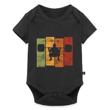 Musculation Bodybuilder GYM Fitnessstudio Retro - Body à manches courtes Premium Bébé - noir - Devant