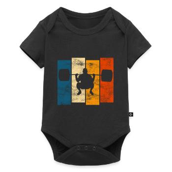 Musculation Bodybuilder GYM Fitnessstudio Retro - Body à manches courtes Premium Bébé - noir - Devant