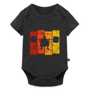 Musculation Bodybuilder GYM Fitnessstudio Retro - Body à manches courtes Premium Bébé - noir - Devant
