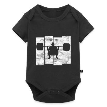 Culturiste Musculation GYM Fitness Rétro - Body à manches courtes Premium Bébé - noir - Devant