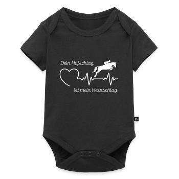 Dein Hufschlag - Baby Premium Kurzarmbody - Schwarz - Vorne