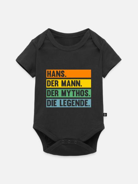 Hans - Baby Premium Kurzarmbody - Schwarz
