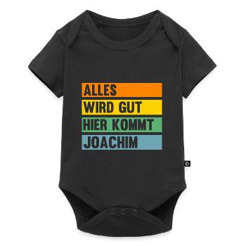 Joachim - Baby Premium Kurzarmbody - Schwarz - Vorne