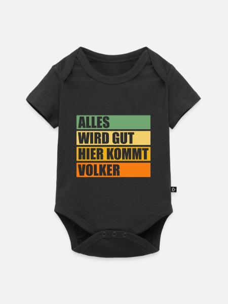 Volker - Baby Premium Kurzarmbody - Schwarz