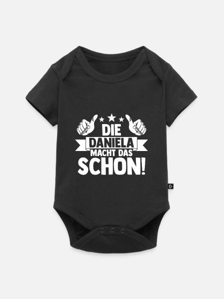 Daniela - Baby Premium Kurzarmbody - Schwarz