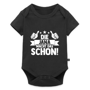 Jana - Baby Premium Kurzarmbody - Schwarz - Vorne