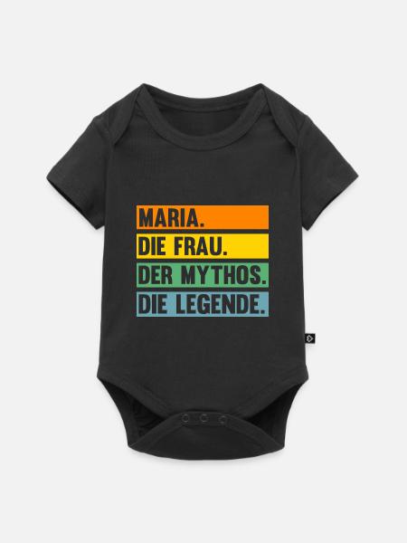 Maria - Baby Premium Kurzarmbody - Schwarz