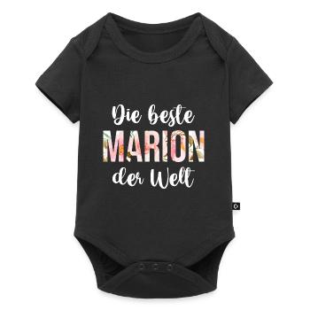 Marion - Baby Premium Kurzarmbody - Schwarz - Vorne
