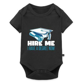 J’ai un diplôme maintenant - Body à manches courtes Premium Bébé - noir - Devant