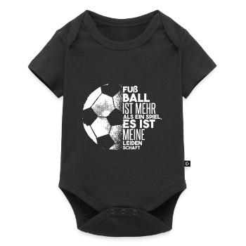 Fußball Ist Meine Leidenschaft - Baby Premium Kurzarmbody - Schwarz - Vorne