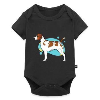 Brittany Dog - Baby Premium short-sleeve bodysuit - black - Front