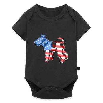 Awesome Toy Fox Terrier Flag - Baby Premium short-sleeve bodysuit - black - Front
