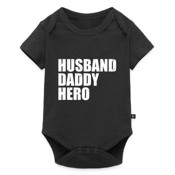 Ehemann Daddy Hero - Baby Premium Kurzarmbody - Schwarz - Vorne