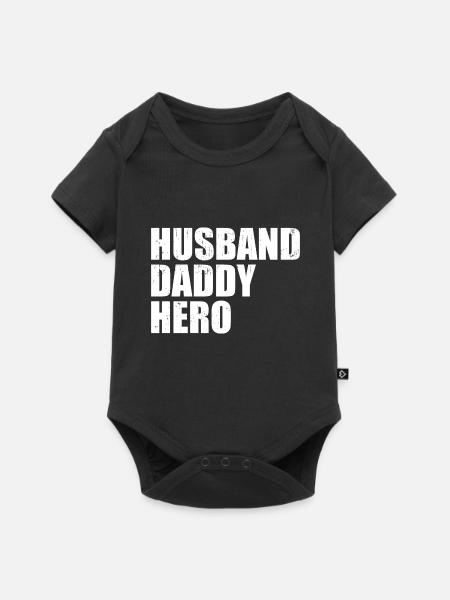 Ehemann Daddy Hero - Baby Premium Kurzarmbody - Schwarz