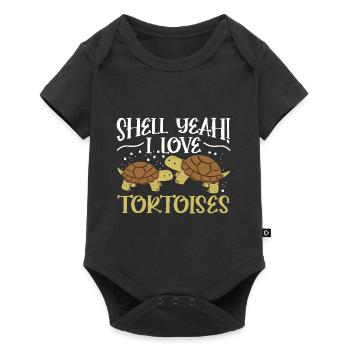 Turtle Reptile Funny Shell yes I Love Tortoises - Baby Premium short-sleeve bodysuit - black - Front