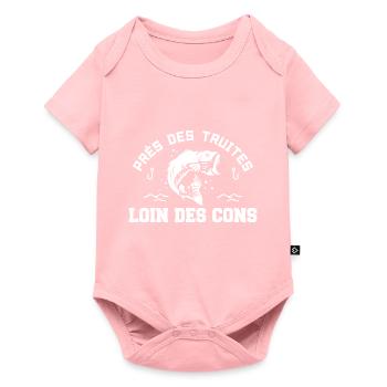 Près Des Truites Loin Des Cons - Body à manches courtes Premium Bébé - rose - Devant