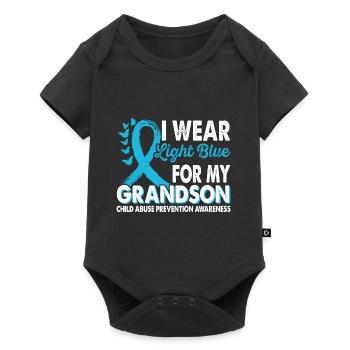 Wear light blue for the grandchild month of the - Baby Premium short-sleeve bodysuit - black - Front