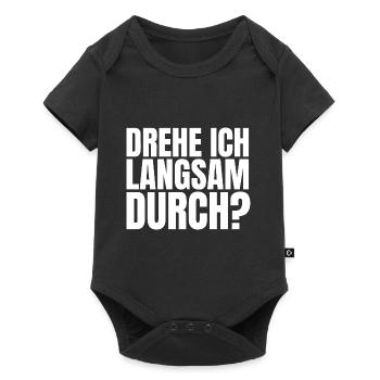 DREHE ICH LANGSAM DURCH - Baby Premium Kurzarmbody - Schwarz - Vorne