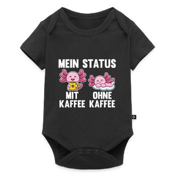 Axolotl Mein Status Mit Kaffee Ohne Kaffee - Baby Premium Kurzarmbody - Schwarz - Vorne