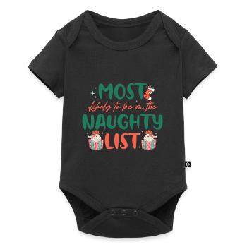 Dabbing Noël Offensif Noël Rude - Body à manches courtes Premium Bébé - noir - Devant