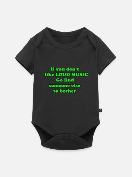 Quote Loud music - Baby Premium short-sleeve bodysuit - black