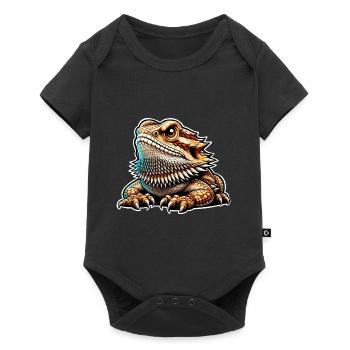 Bartagame Bartagamen Bearded Dragon - Baby Premium short-sleeve bodysuit - black - Front