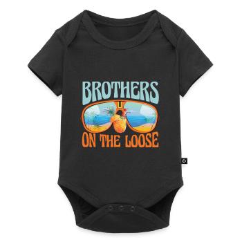 Brothers On The Loose Sibling Journey - Baby Premium short-sleeve bodysuit - black - Front