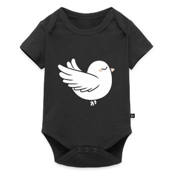 Taube - Baby Premium Kurzarmbody - Schwarz - Vorne