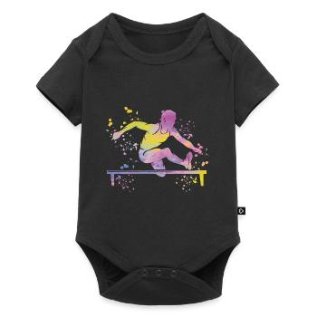 Hurdle Run Obstacle Course Kids Hurdle Run - Baby Premium short-sleeve bodysuit - black - Front