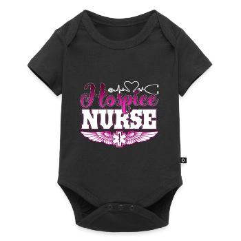 Funny Hospice Nurse - Baby Premium short-sleeve bodysuit - black - Front