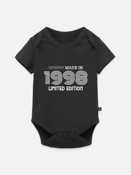 1998 Geburtstagsgeschenk 1998 Geschenkidee - Baby Premium Kurzarmbody - Schwarz