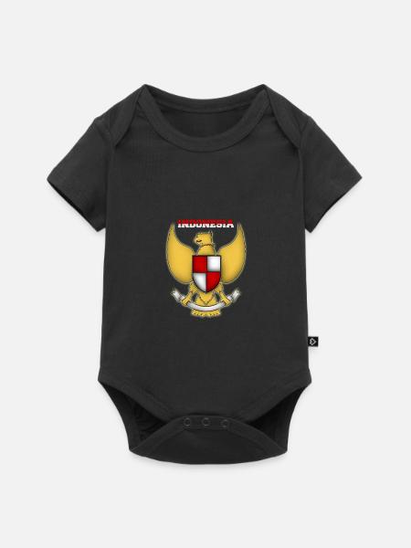 indonesien - Baby Premium Kurzarmbody - Schwarz