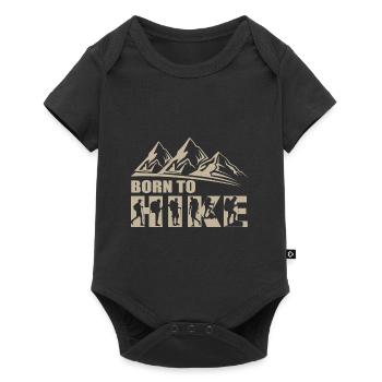 Born to Hike Hiking Wanderer - Baby Premium short-sleeve bodysuit - black - Front
