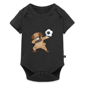 Dabbing Pug Soccer Dab Pug Soccer Player - Baby Premium short-sleeve bodysuit - black - Front