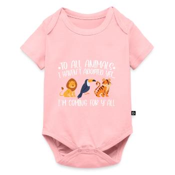 Animal adoption - Baby Premium short-sleeve bodysuit - rose - Front