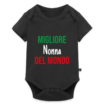 Migliore Nonna Del Monde Italien Oma Italienisch - Baby Premium Kurzarmbody - Schwarz - Vorne
