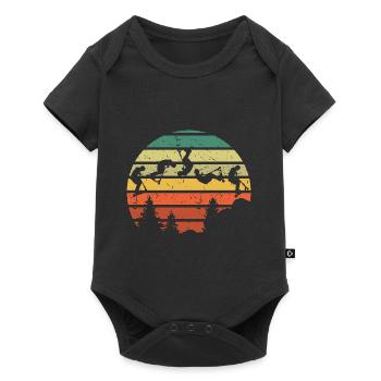 Vintage Stunt Scooter Pedal Scooter Boys Gift - Baby Premium short-sleeve bodysuit - black - Front