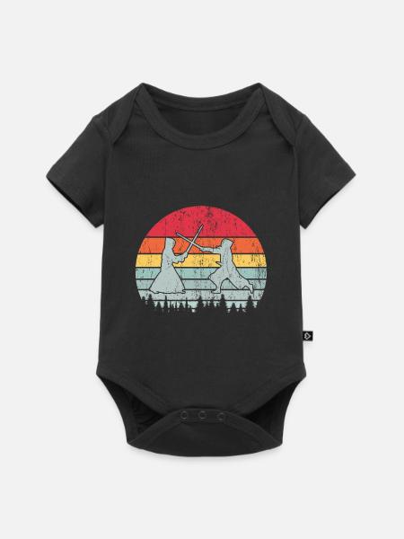 Sport Fechten - Baby Premium Kurzarmbody - Schwarz