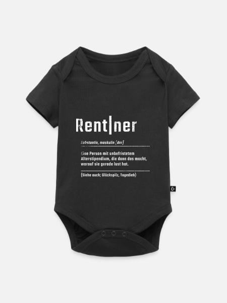 Rentner Wörterbuch,Definition Lexikon Rente - Baby Premium Kurzarmbody - Schwarz