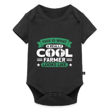 Farmer Tractor Tractor Driver Gift - Baby Premium short-sleeve bodysuit - black - Front