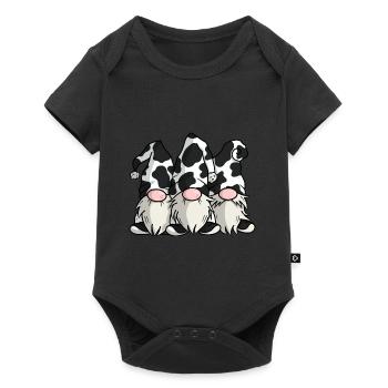 Cute Cow Print Gnomes - Baby Premium short-sleeve bodysuit - black - Front