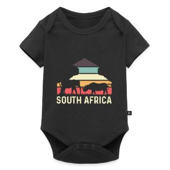Afrique du Sud Rhino Afro Cadeau - Body à manches courtes Premium Bébé - noir - Devant